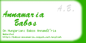 annamaria babos business card